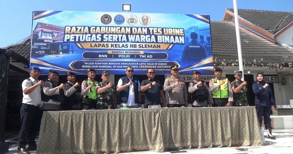 RAZIA LAPAS SLEMAN TEMUKAN SEKRAP HINGGA POTONGAN BESI
