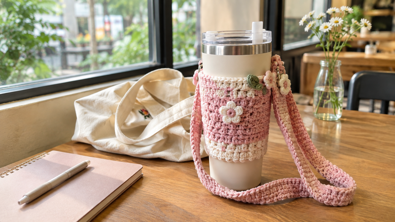 RAJUTAN HANDMADE UNTUK TUMBLER, AKSESORI UNIK YANG FUNGSIONAL