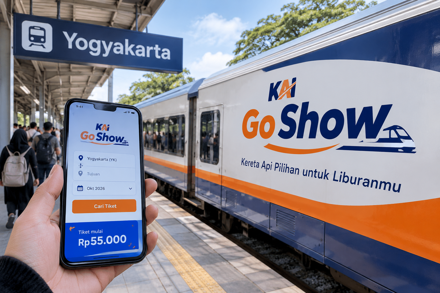 CEK TARIF KA GO SHOW DARI JOGJA, OKTOBER INI MULAI RP55 RIBU