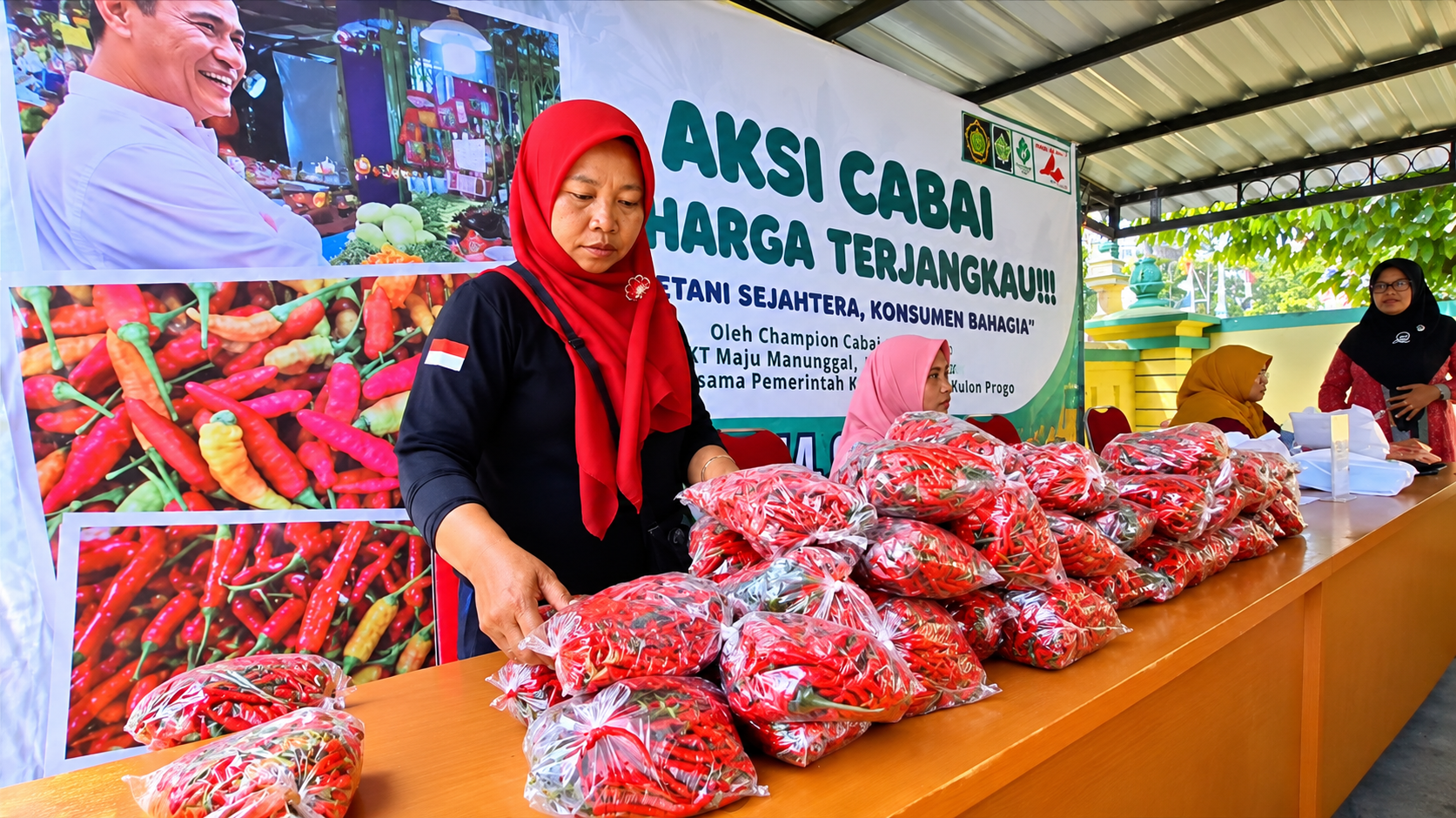 AKSI CABAI MURAH DI KULON PROGO, HARGA LEBIH TERJANGKAU RP5 RIBU PER KILOGRAM