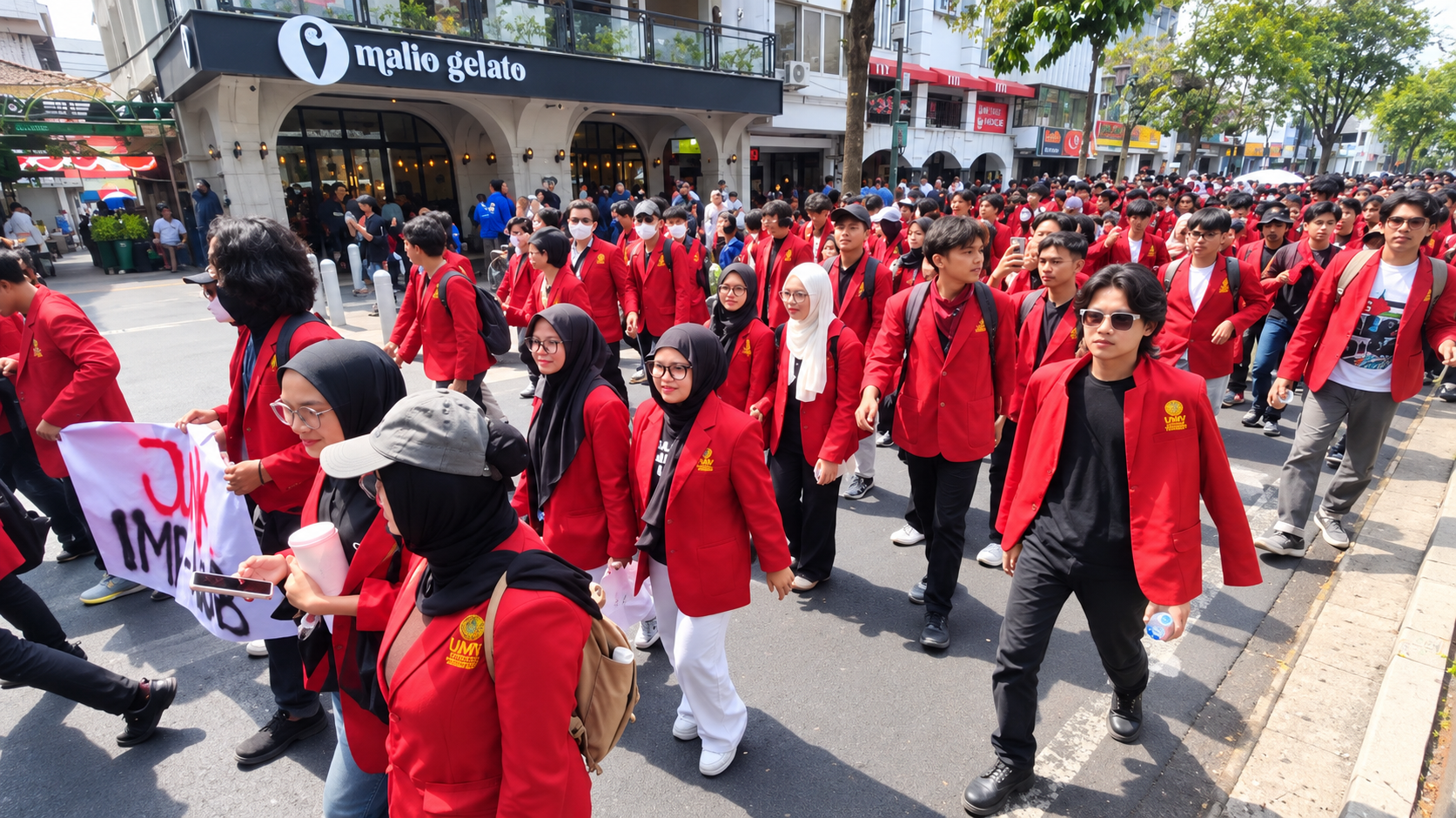 MAHASISWA GELAR UNJUK RASA KRITIK PEMERINTAHAN PRABOWO-GIBRAN
