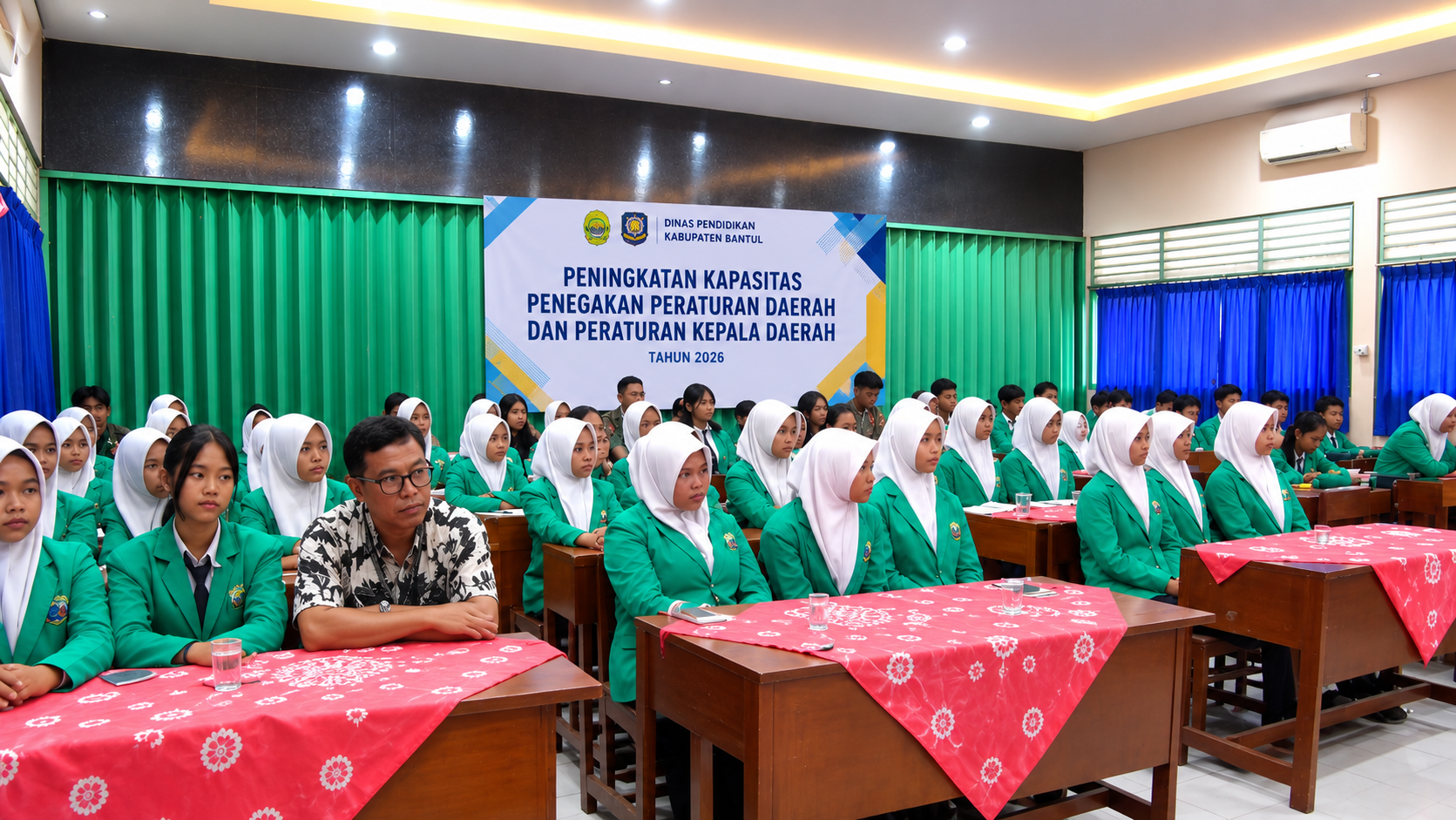 SATPOL PP DAN POLRES BANTUL SOSIALISASIKAN PERDA KEPADA PELAJAR